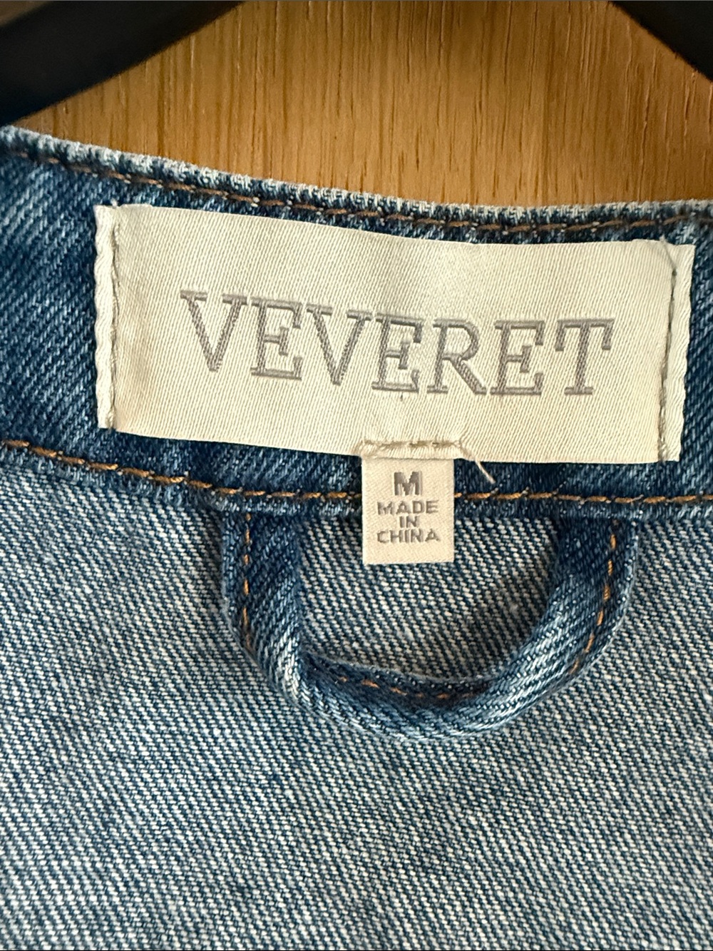 Veveret Oversized Denim Sleeveless Vest Utility Jacket Front Pockets size Medium - Picture 6 of 10